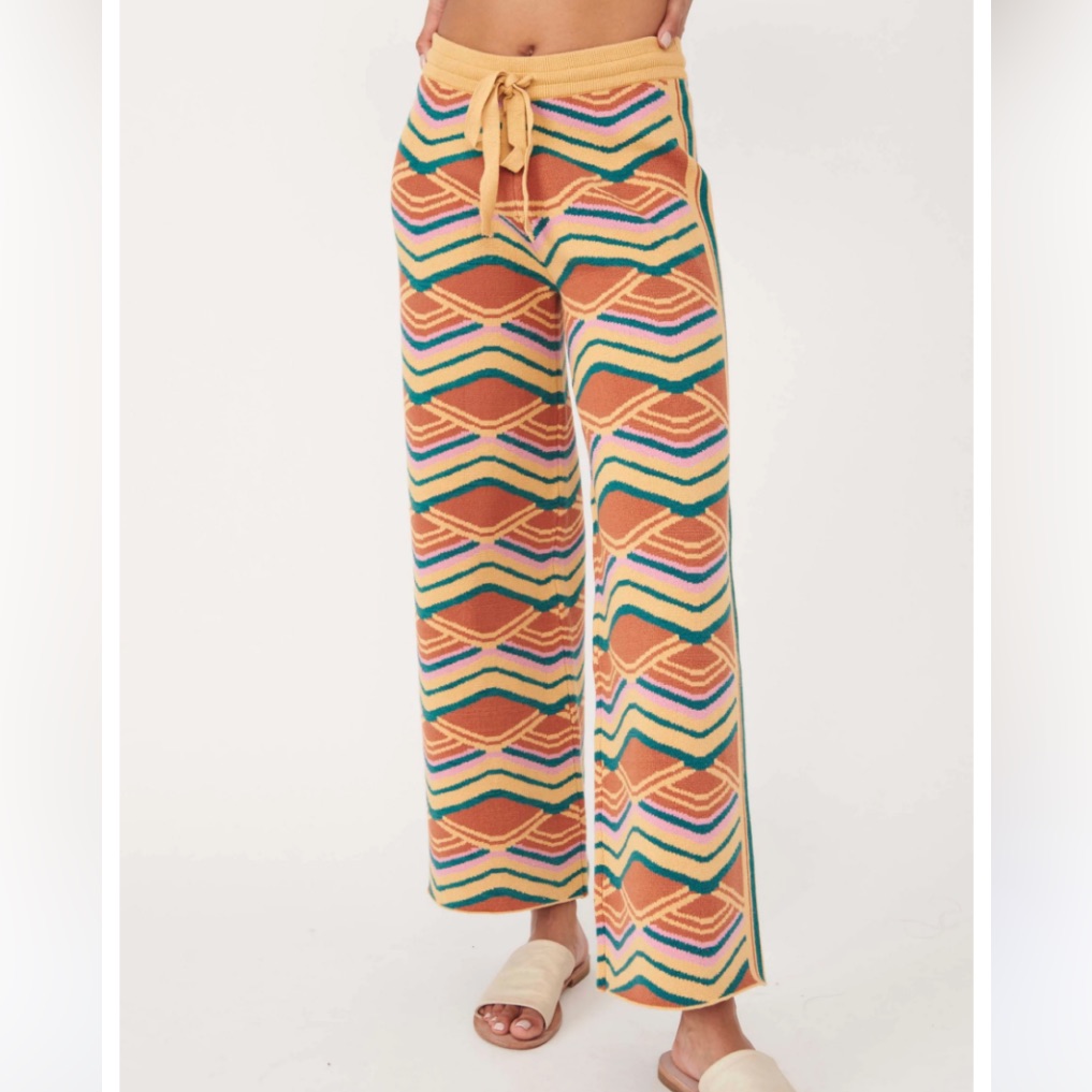 Free People Zeta Sweater Track Pant Knit Pull On Size Small